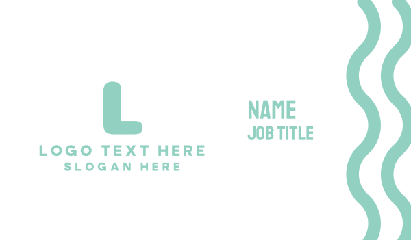 Turquoise Bold Letter A Business Card Design Image Preview