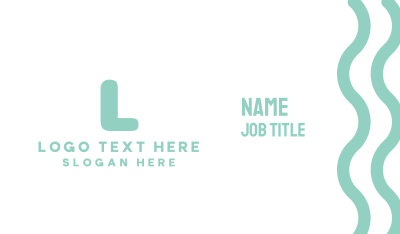 Turquoise Bold Letter A Business Card Image Preview