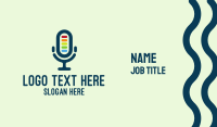 Colorful Podcast Mic Business Card Image Preview
