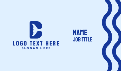 Blue Fish Tail Letter B Business Card Image Preview