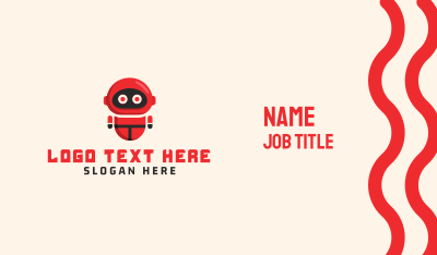 Red Robot Business Card Image Preview