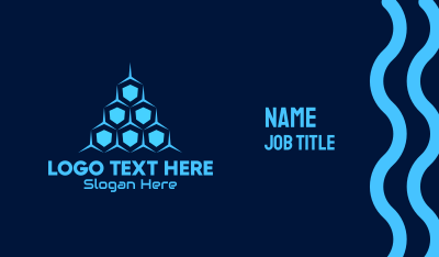 Blue Honeycomb Tech Business Card Image Preview