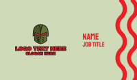 Esports Gaming Warrior Helmet Business Card Design