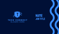 Tech Shield Lettermark Business Card Image Preview