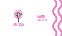 Pink Cherry Blossom Tree Business Card Image Preview