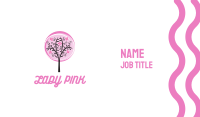 Pink Cherry Blossom Tree Business Card Image Preview