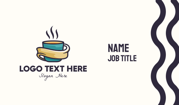 Hot Coffee Cup Business Card Design Image Preview