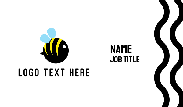 Round Bee Business Card Design Image Preview