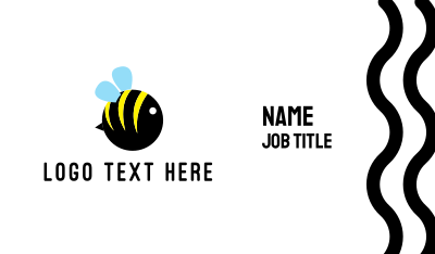 Round Bee Business Card Image Preview