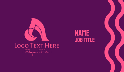 Pink Abstract Symbol Business Card Image Preview
