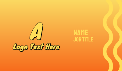 Comic Yellow Letter Business Card Image Preview