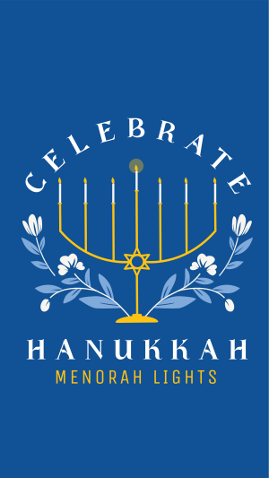 Hanukkah Light Instagram story Image Preview