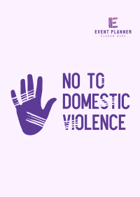 No to Domestic Violence Poster Image Preview