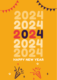 Playful New Year Greeting Flyer Image Preview