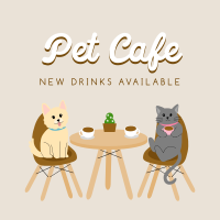 Pet Cafe Free Drink Instagram Post Design