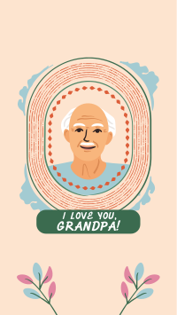 Greeting Grandfather Frame Facebook Story Design