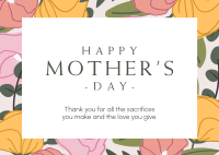 Mother's Day Special Flowers Postcard Image Preview