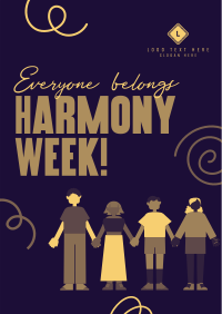 United Harmony Week Poster Design