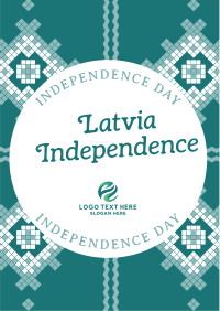 Traditional Latvia Independence Flyer Design