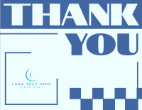 Funky Supersized Thank You Thank You Card Image Preview