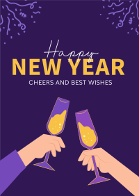 Cheers To New Year Poster Image Preview