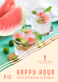 Watermelon Cocktail Poster Image Preview