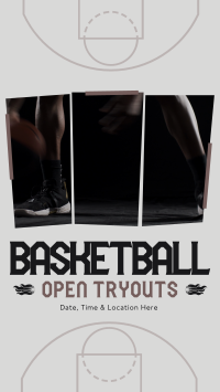 Basketball Ongoing Tryouts Instagram Story Design