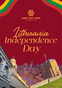 Rustic Lithuanian Independence Day Flyer Design