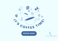 Coffee Time Postcard Design