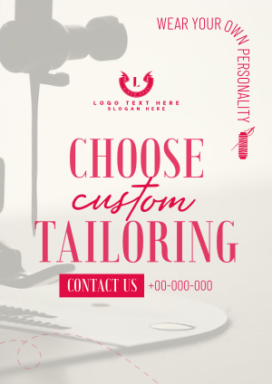 Choose Custom Tailoring Flyer Image Preview