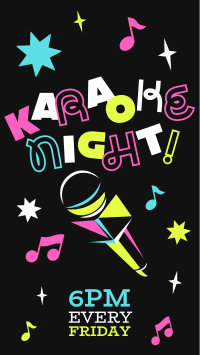 Karaoke Party Night TikTok Video Design