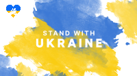 Stand with Ukraine Paint Facebook Event Cover Design