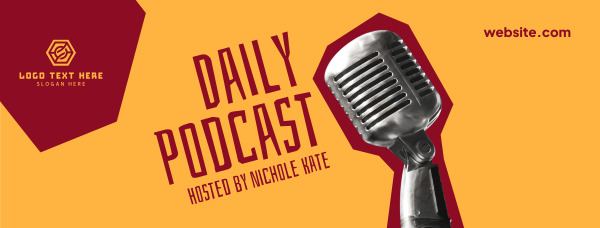 Daily Podcast Cutouts Facebook Cover Design Image Preview