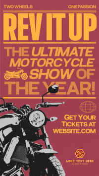 Modern Nostalgia Motorcycle Show Facebook Story Design