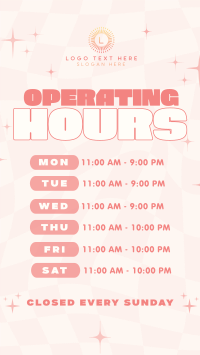 Quirky Operating Hours Facebook Story Design