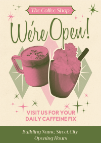 Midcentury Modern Coffee Shop Flyer Design