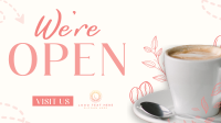Cafe Opening Announcement Facebook Event Cover Design