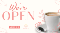 Cafe Opening Announcement Facebook Event Cover Image Preview