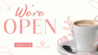 Cafe Opening Announcement Facebook event cover Image Preview