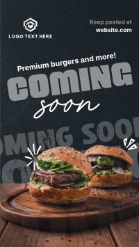 Burgers & More Coming Soon Instagram Story Design