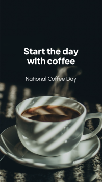 Start with Coffee Facebook Story Design