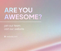 Are You Awesome? Facebook Post Design