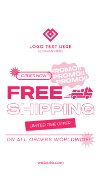 Worldwide Shipping Promo Instagram story Image Preview