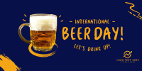 International Beer Day Twitter Post Design
