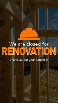 Closed for Renovation Instagram Reel Image Preview