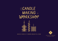Candle Workshop Postcard Design
