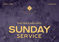 Sunday Service Postcard Design