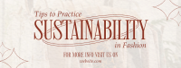 Sustainable Fashion Tips Facebook cover Image Preview