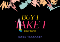 World Pride Sydney Promo Postcard Design