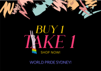 World Pride Sydney Promo Postcard Image Preview